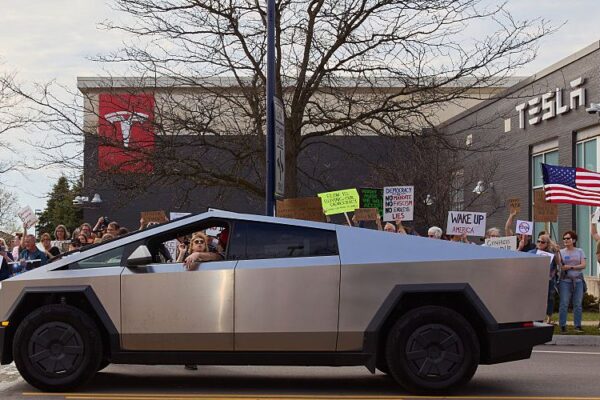 The Proud Boys and Militias Come to Tesla’s Defense
